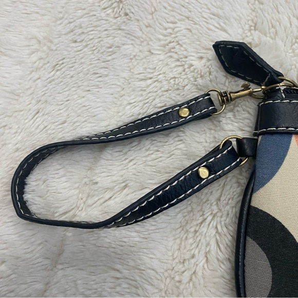 Coach Multicolor Circle Pattern Signature Wristlet - Picture 3 of 16